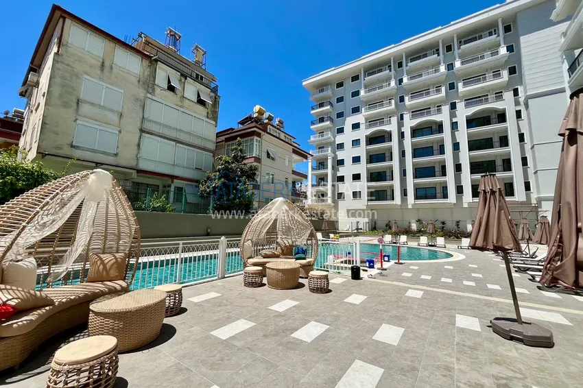 Apartament 2+1 od inwestora w kompleksie w budowie, centrum Alanyi — plaża Kleopatra 5 