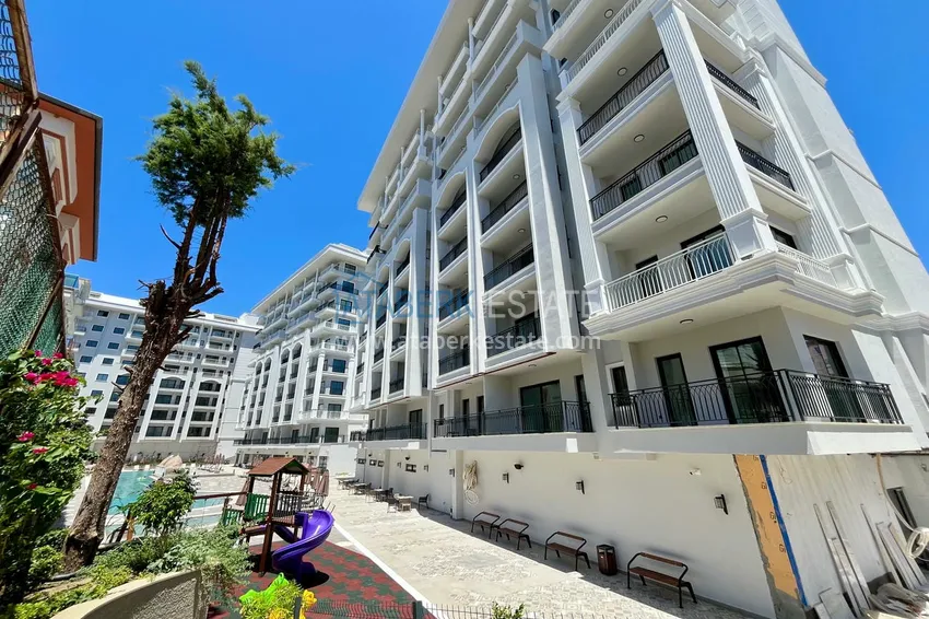Apartament 2+1 od inwestora w kompleksie w budowie, centrum Alanyi — plaża Kleopatra 7 
