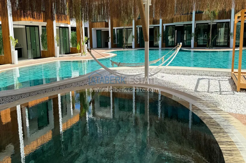 Duplex ogrodowy z meblami do wynajęcia w Alanya, dzielnica Konakli C3 9 
