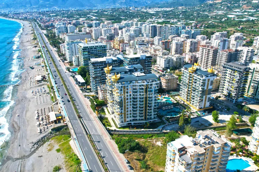 Apartament 1+1 przy plaży w Mahmutlar — umeblowany i z panoramicznym widokiem na morze 1 