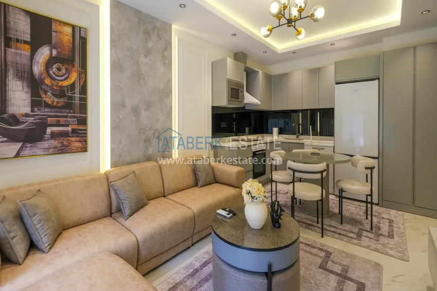 Kupuj Apartament 1+1 na pierwszej linii w Kargicak - kompleks premium 1 