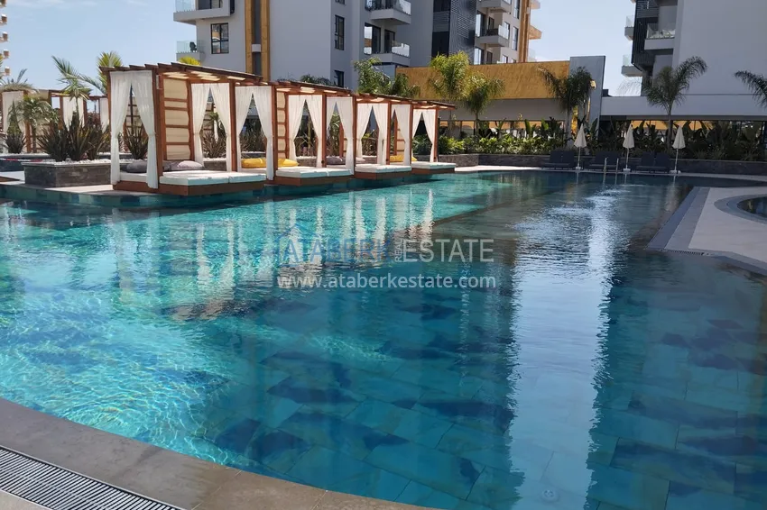 Apartament 1+1 przy plaży w Mahmutlar — umeblowany i z panoramicznym widokiem na morze 14 