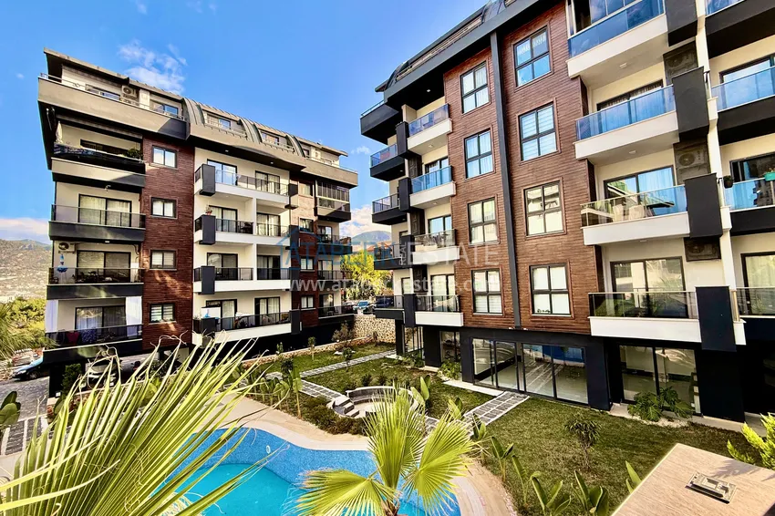 Apartament 1+1 w Oba, Alanya — częściowo umeblowane 1 
