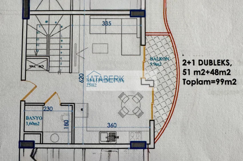 Kupuj taniej 2+1 dwupiętrowy penthouse w Alanyi, dzielnica Górna Oba - z pięknym wykończeniem  2 