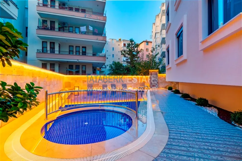 Apartament 3+1 w centrum Alanyi, plaża Keykubat - jednopoziomowy z meblami  11 