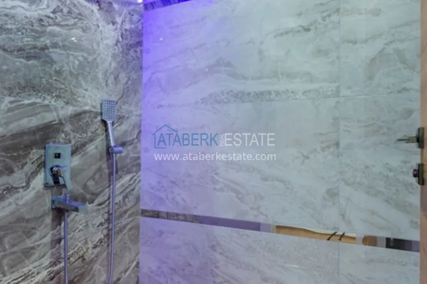 Apartament 3+1 w centrum Alanyi, plaża Keykubat - jednopoziomowy z meblami  25 