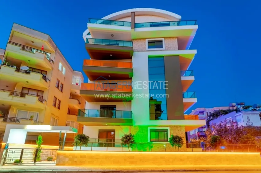 Apartament 3+1 w centrum Alanyi, plaża Keykubat - jednopoziomowy z meblami  4 