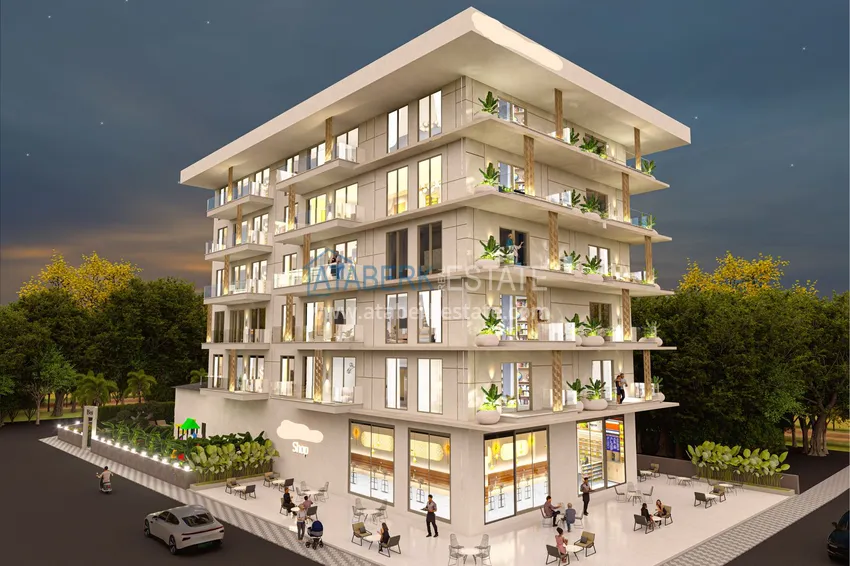 Nowy projekt od dewelopera w centrum Alanyi, dzielnica Kleopatra - 175 metrów 1 