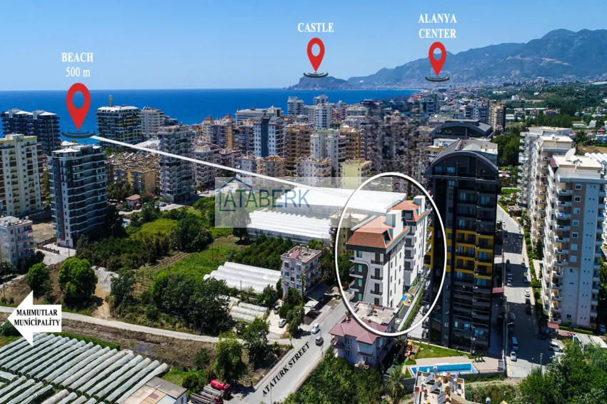 Duplex 2+1 w Mahmutlar - umeblowany i z widokiem na morze  2 