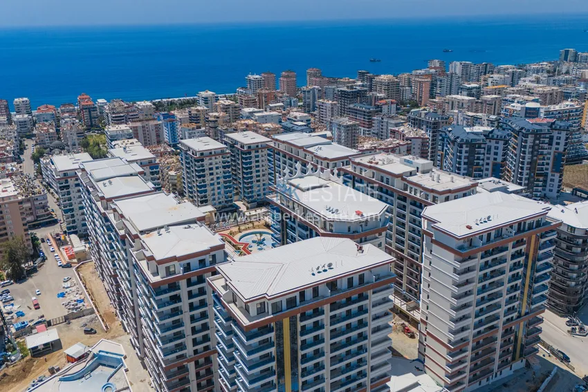 Elitarny dwupiętrowy penthouse 4+1 z widokiem na morze i fortecę - centrum Mahmutlar 1 