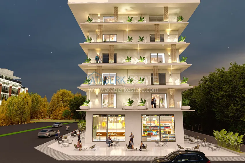 Nowy projekt od dewelopera w centrum Alanyi, dzielnica Kleopatra - 175 metrów 2 