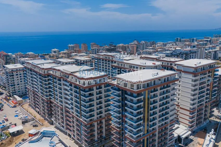 Elitarny dwupiętrowy penthouse 4+1 z widokiem na morze i fortecę - centrum Mahmutlar 2 