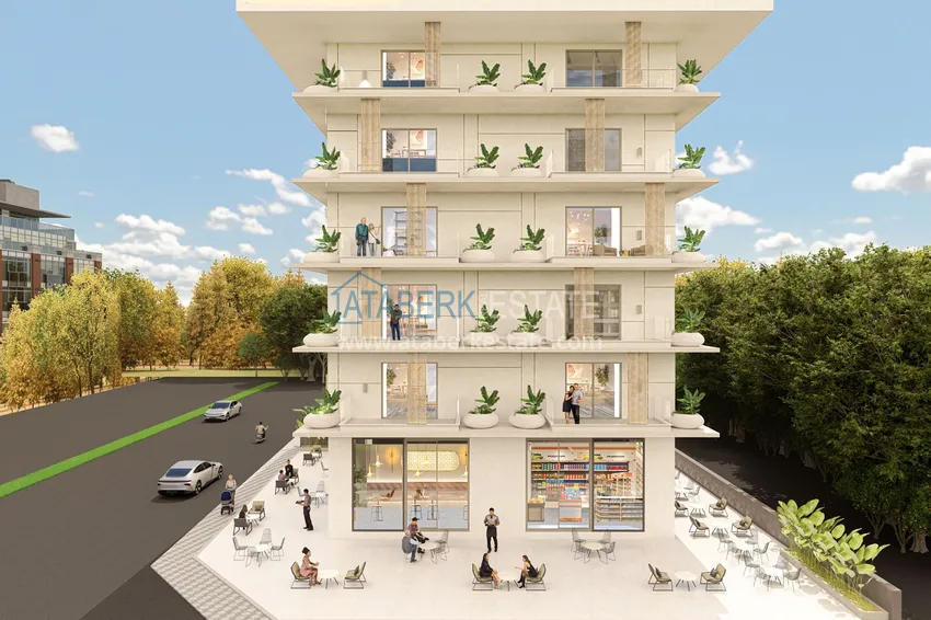 Nowy projekt od dewelopera w centrum Alanyi, dzielnica Kleopatra - 175 metrów 3 