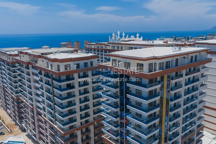 Elitarny dwupiętrowy penthouse 4+1 z widokiem na morze i fortecę - centrum Mahmutlar 4 