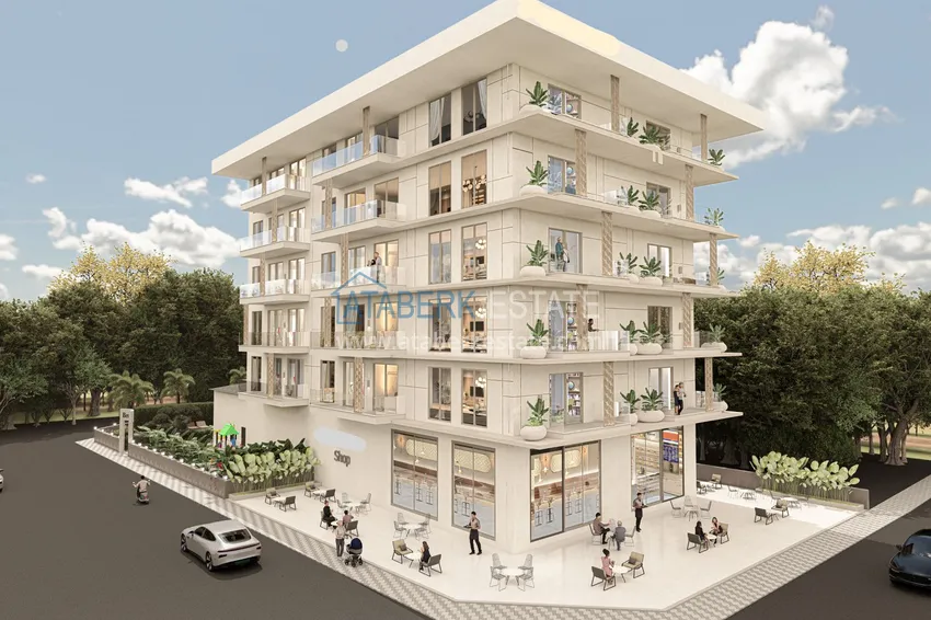 Nowy projekt od dewelopera w centrum Alanyi, dzielnica Kleopatra - 175 metrów 4 