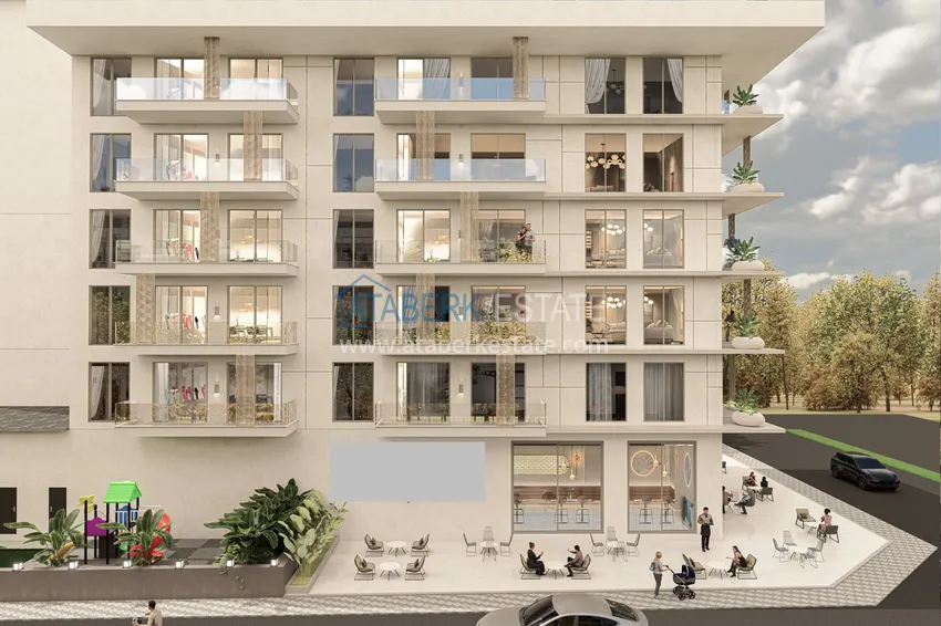 Nowy projekt od dewelopera w centrum Alanyi, dzielnica Kleopatra - 175 metrów 5 