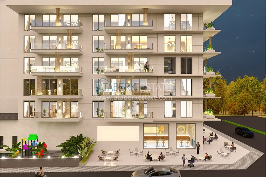 Nowy projekt od dewelopera w centrum Alanyi, dzielnica Kleopatra - 175 metrów 6 