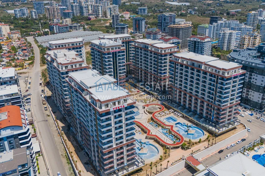 Elitarny dwupiętrowy penthouse 4+1 z widokiem na morze i fortecę - centrum Mahmutlar 6 