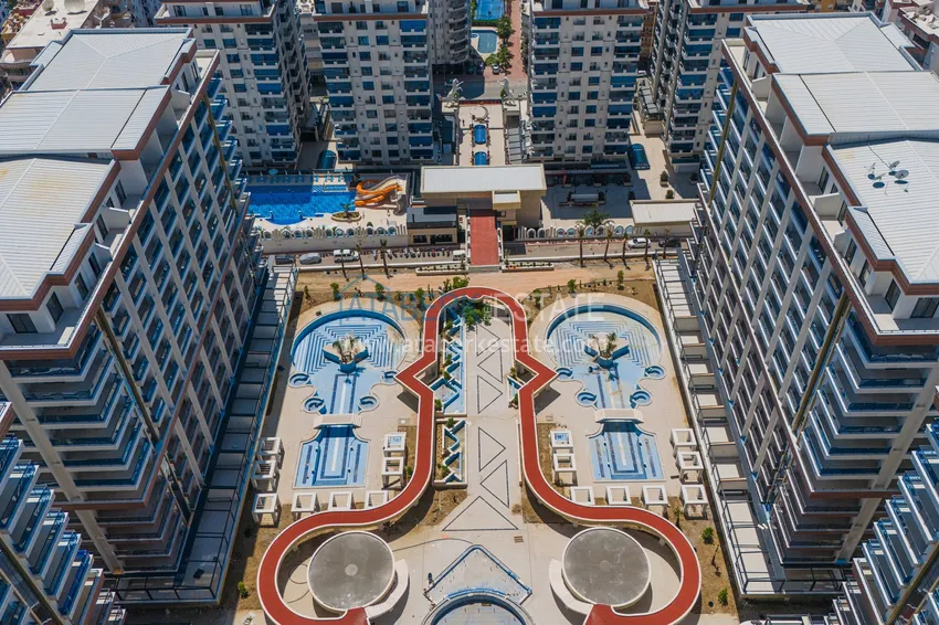 Elitarny dwupiętrowy penthouse 4+1 z widokiem na morze i fortecę - centrum Mahmutlar 7 
