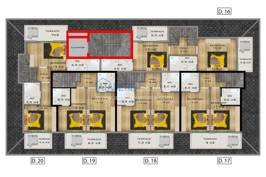 Kupuj taniej Duplex 2+1 w Mahmutlar - umeblowany i z widokiem na morze  2 