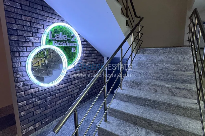 Apartament 1+1 75 m2 umeblowany w dzielnicy Alanya Kestel - kompleks premium nad morzem  15 