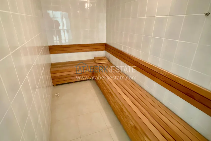 Apartament 2+1 z widokiem na morze w centrum Mahmutlar — meble, oddzielna kuchnia i przeszklony balkon 17 