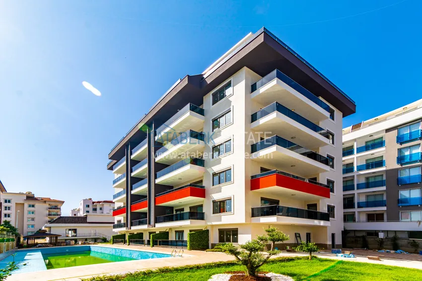 Apartament 1+1 75 m2 umeblowany w dzielnicy Alanya Kestel - kompleks premium nad morzem  1 