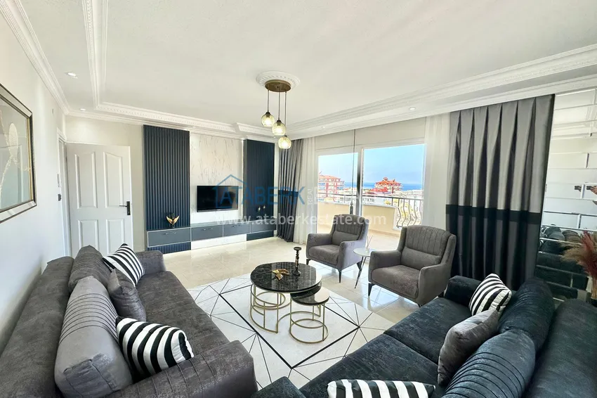 Kupuj  Apartament 2+1 z widokiem na morze i oddzielną kuchnią - 200 metrów od morza, dzielnica Mahmutlar 4 