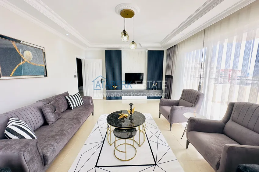 Kupuj  Apartament 2+1 z widokiem na morze i oddzielną kuchnią - 200 metrów od morza, dzielnica Mahmutlar 5 