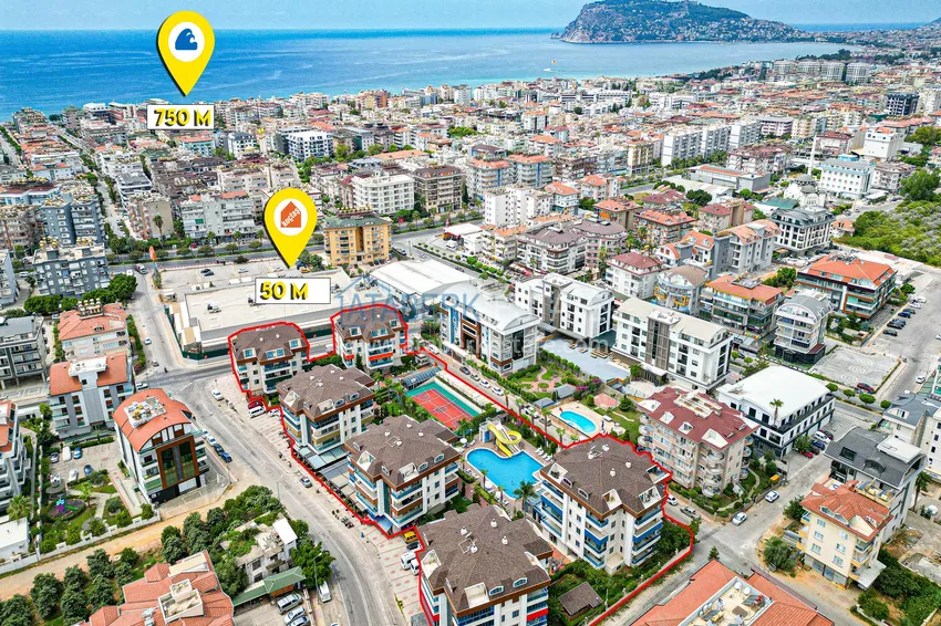 Przestronny apartament 3+1 umeblowany w Oba, Alanya  2 