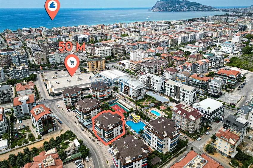 Przestronny apartament 3+1 umeblowany w Oba, Alanya  3 