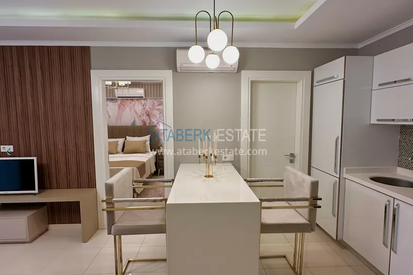 Kupuj  Apartament 1+1 z meblami i widokiem na morze - dzielnica Kestel, pierwsze wybrzeże  4 