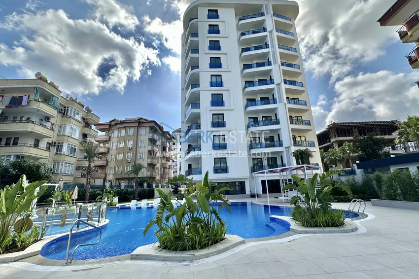 Apartament 1+1 w centrum Alanyi, 600 m od plaży Keykubat - nadaje się do wynajmu krótkoterminowego 1 