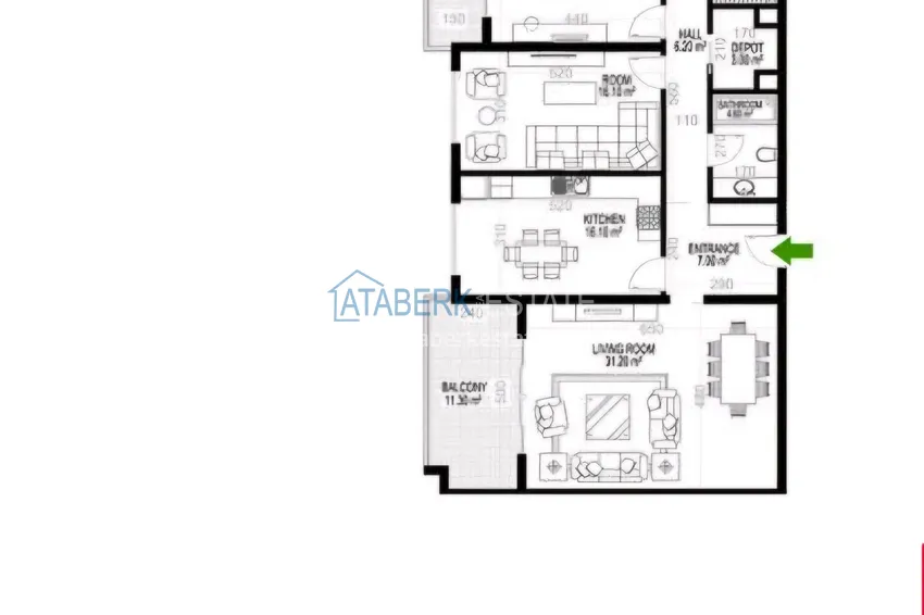Kupuj taniej 3+1 ultra-luksusowy apartament w centrum Mahmutlar - umeblowane, raty do 3 miesięcy 2 