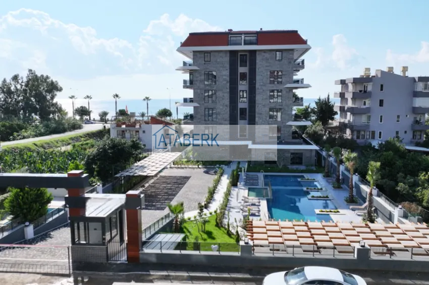 Nowy projekt kompleksu mieszkaniowego premium przy plaży w Kestel 10 