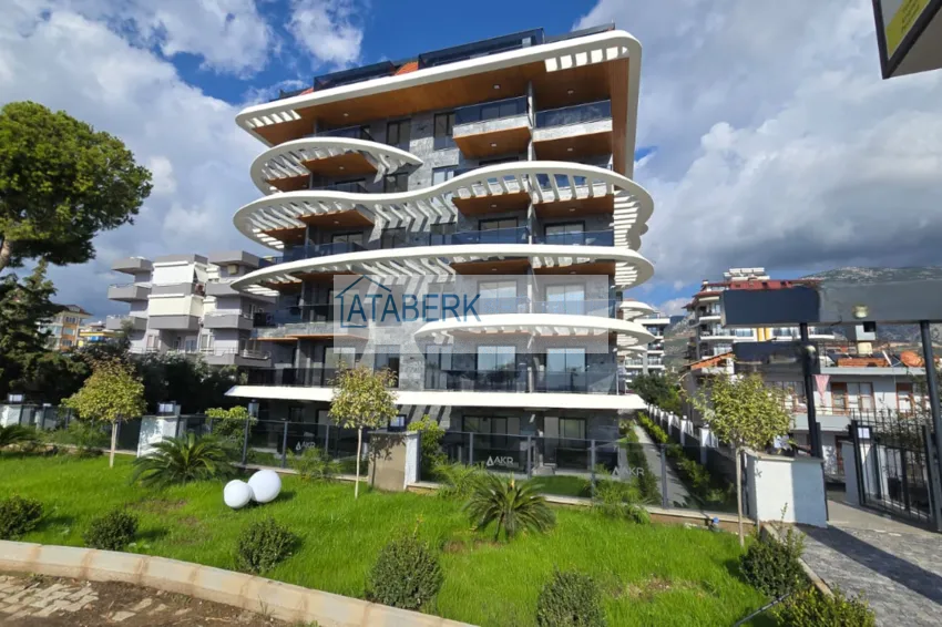 Nowy projekt kompleksu mieszkaniowego premium przy plaży w Kestel 13 