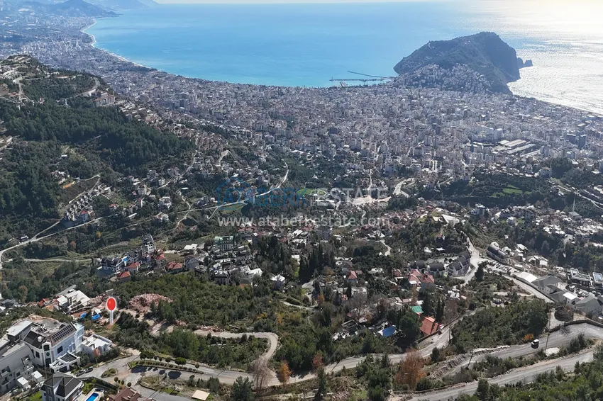 Działka w Alanyi, dzielnica Tepe z widokami  2 