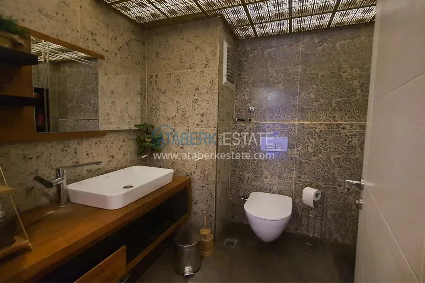 Kupuj  Dwupoziomowy penthouse 5+2 w okolicy Oba — umeblowany, odpowiedni dla obywatelstwa 12 