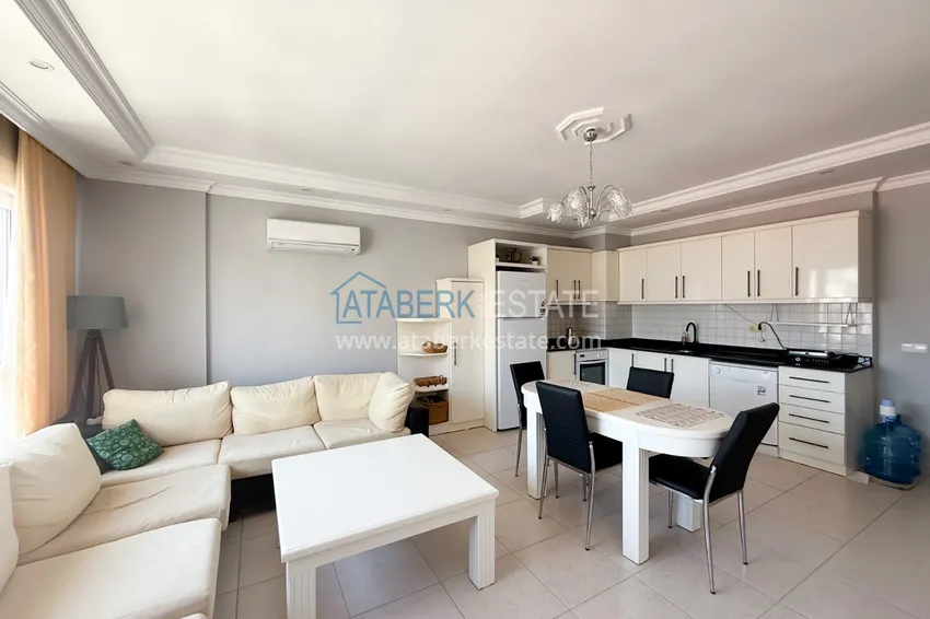 Kupuj  Apartament 2+1 w Tosmur - umeblowany, z widokiem na morze i góry, odpowiedni na zezwolenie na pobyt 4 
