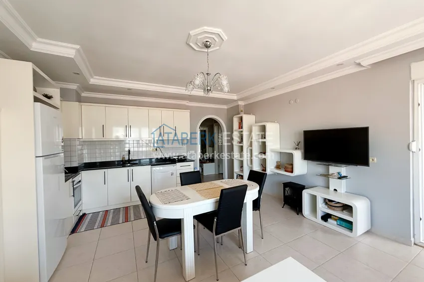 Kupuj  Apartament 2+1 w Tosmur - umeblowany, z widokiem na morze i góry, odpowiedni na zezwolenie na pobyt 5 