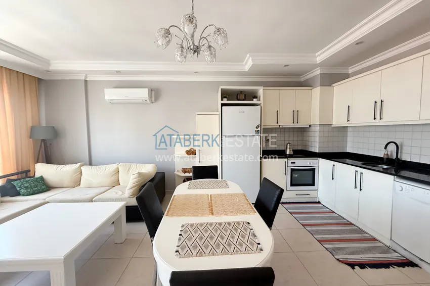 Kupuj  Apartament 2+1 w Tosmur - umeblowany, z widokiem na morze i góry, odpowiedni na zezwolenie na pobyt 7 