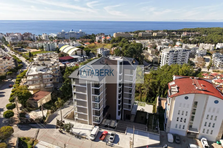 Apartament z jedną sypialnią w centrum Avsallar — dobre wykończenie, widok na morze   1 