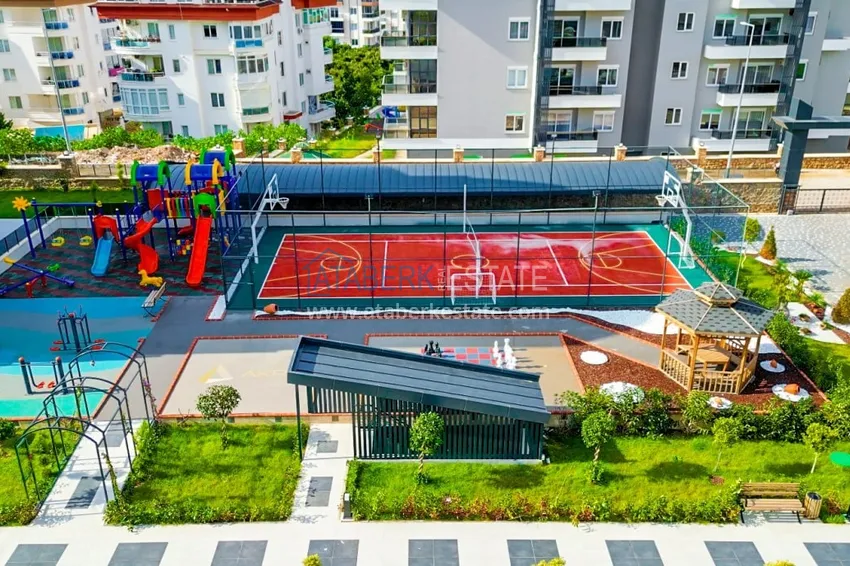 Apartament z jedną sypialnią w Alanya, dzielnica Oba - umeblowany i z przeszklonym balkonem  13 