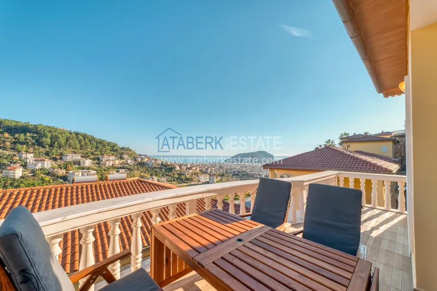 Kupuj  Apartament 3+1 w dzielnicy Tepe — umeblowany, widok na morze w apart-willi. Nieruchomość na zezwolenie na pobyt w Alanyi 15 