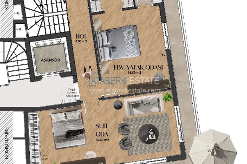 Kupuj taniej Apartamenty premium od dewelopera w Antalyi — pierwsza linia w dzielnicy Genclik, Muratpasa  5 