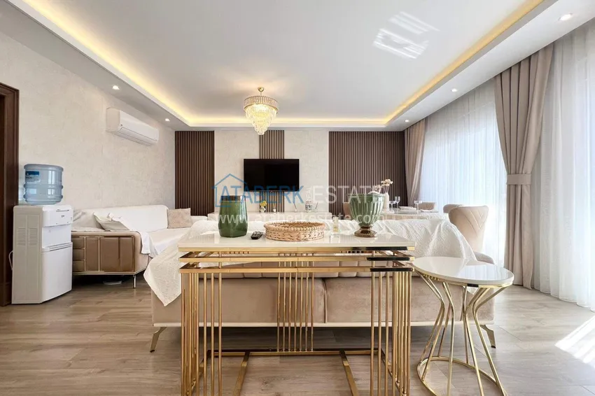 Kupuj  Dwupoziomowy penthouse 2+1 w Avsallar z meblami w nowoczesnym kompleksie 10 