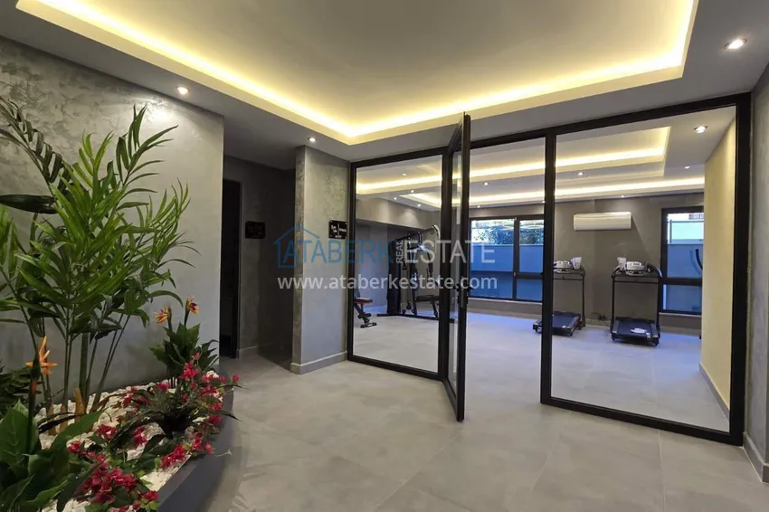 Apartament 1+1 z widokiem na morze i fortecę przy plaży w Kestel 32 