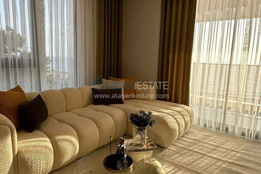 Kupuj  Umeblowany apartament 1+1 z widokiem na morze - pierwsza linia, Kestel, Alanya 4 