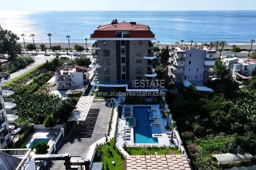 Apartament 1+1 z widokiem na morze i fortecę przy plaży w Kestel 5 