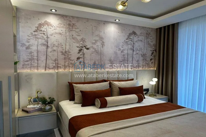 Kupuj  Umeblowany apartament 1+1 z widokiem na morze - pierwsza linia, Kestel, Alanya 9 